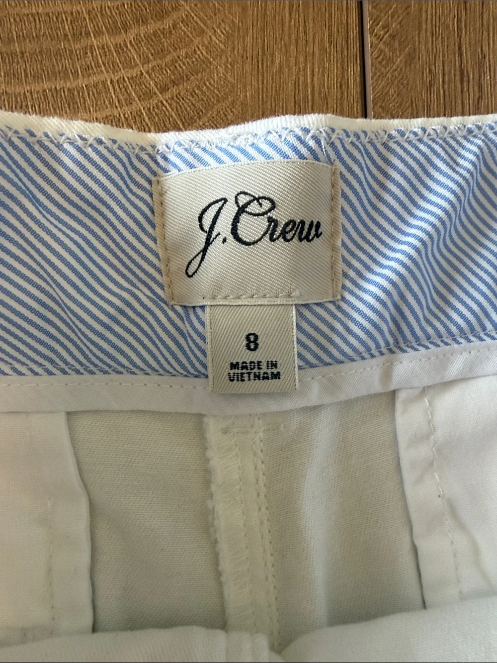 J. Crew White Bermuda Shorts
